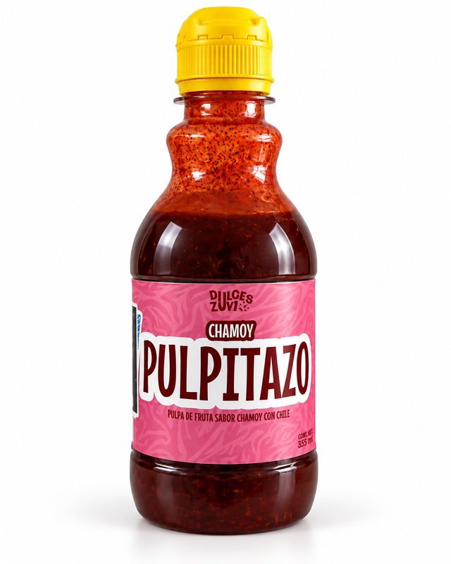 Pulpitazo chamoy de pulpa de fruta con chile botella 355ml Dulces ZUVI México